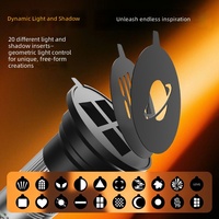 Projecteur de Lumière Portable 25W S28 pour Photographie, Température de Couleur Réglable 2700-7500K, Lumière d'Appoint, Projecteur de Gobo et d'Ombre pour le Direct