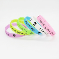 Bracelet personnalisable en silicone phosphorescent avec logo personnalisé pour articles promotionnels