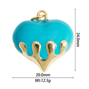 Heart-Shaped Zinc Alloy Pendant Charms With Bezel Setting For DIY Necklace Unisex Gift Jewelry Accessory - Product Image 4