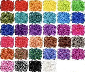 Prix d'usine – Bracelets en élastiques synthétiques couleurs arc-en-ciel pour loisirs créatifs, sacs de recharge pour bracelets <span class=keywords><strong>Loom</strong></span>, élastiques <span class=keywords><strong>Loom</strong></span> - Product Image 2