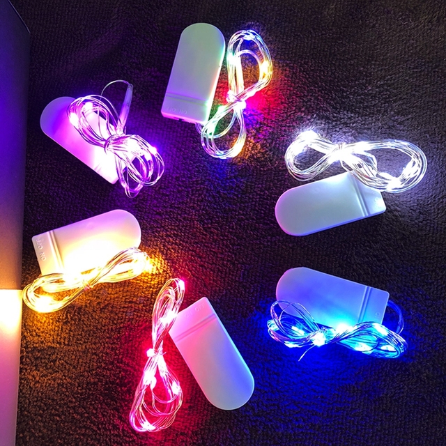 Waterproof CR2032 Battery Powered LED Fairy Light Mini Christmas Garland Party Wedding Xmas Copper Wire Light Holiday Lighting