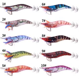 Esche <span class=keywords><strong>Artificiali</strong></span> EGI per Calamari ad Affondamento Lento Esche da Jigging Vivaci Ami Luminosi in Plastica per la Pesca in Mare di Seppie e Spigole - Product Image 2