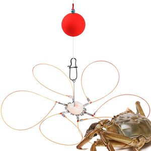 Piège à crabes <span class=keywords><strong>en</strong></span> fil d'aluminium, crochets ronds pour crabes, 6-8 crochets, matériel de pêche <span class=keywords><strong>en</strong></span> gros - Product Image 5