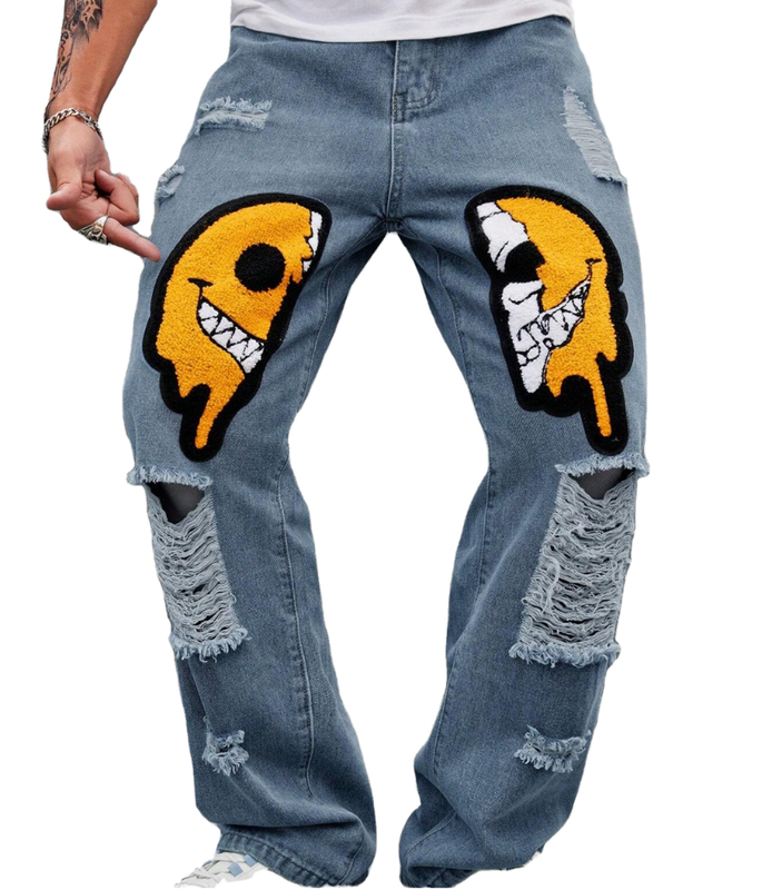 Quick Customization Dark Denim Pants Autumn