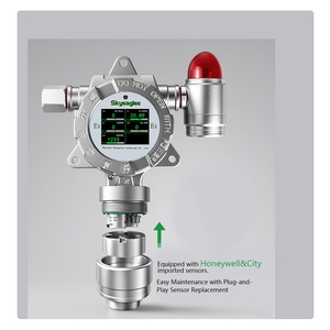 Sabit <span class=keywords><strong>5</strong></span>-in-1 gaz kaçak analizörü CH4 H2 VOC O2 NH3 CL2 konsantrasyon alarmı PID karbon monoksit sensörü hiçbir NO2 dedektörü CO2 H2S O3 - Product Image 3