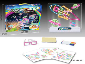 3D คณะกรรมการวาดภาพ3D แสงเมจิกวาดเรืองแสงแผ่นเมจิกกระดานวาดภาพสำหรับเด็ก - Product Image 4
