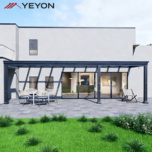 Gazebo Moderno <span class=keywords><strong>de</strong></span> <span class=keywords><strong>Estilo</strong></span> Europeo, <span class=keywords><strong>de</strong></span> Aleación <span class=keywords><strong>de</strong></span> Aluminio, Poligonal, Impermeable, Invernadero, Pabellón <span class=keywords><strong>de</strong></span> Descanso para Exteriores, para Villas, Residencias y Parques - Product Image 1