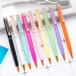 Wholesale Metal Ballpoint <b>Pen</b> With Printable Logo Custom Advertising Multi-color Rotating Medium Oil for Station Office - Product Image 4