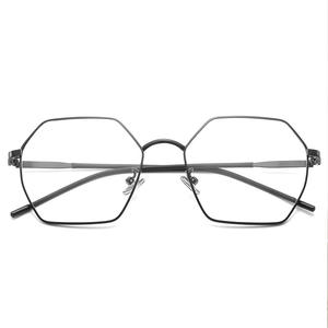 Montures de lunettes hexagonales irrégulières Me8-2381, monture complète unisexe, anti-UV et anti-lumière bleue, verres remplaçables, verres AC. - Product Image 4