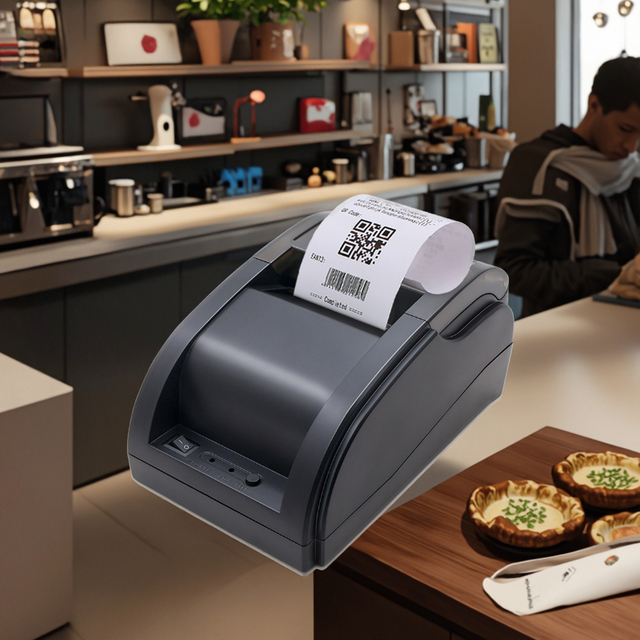 58mm Thermal Receipt Printer POS Portablwith High Speed Printing Mini Compact Pos Receipt Printer for Restaurant