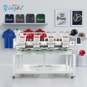 Nouvelle machine à broder industrielle informatisée Yinghe à 4 ou 12 aiguilles, 1200 tr/min, utilisation facile, garantie 1 an pour les vêtements - Product Image 1