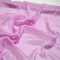 Respirant mince Transparent couleur unie 100% tissu en mousseline de soie naturelle pour été fille mode longue robe