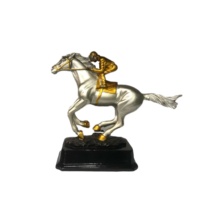 Trophée de course de cheval, Figurine cheval, ornement de prix de course, Statue commémorative à collectionner moulée en 3D pour la compétition, décor de bureau