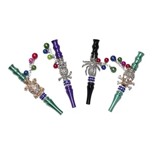 Jewelry Hookah Mouth Tips Shisha Filter Tip luminous Hookah Mouthpiece colorful metal Jewelry Mouth Tips