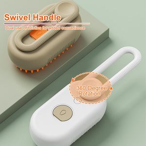 Haute qualité poignée rotative peigne de pulvérisation électrique <span class=keywords><strong>pour</strong></span> animaux de compagnie vapeur nettoyage <span class=keywords><strong>pour</strong></span> animaux de compagnie toilettage <span class=keywords><strong>cheveux</strong></span> brosse de nettoyage peigne - Product Image 1