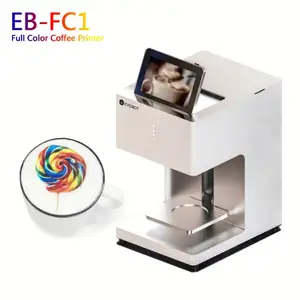 EVEBOT EB-FC1 CE WIFI özellikli Selfie kahve yazıcı makinesi ile yenilebilir mürekkep Cappuccino Latte tam renkli kek yenilebilir gıda yazıcı