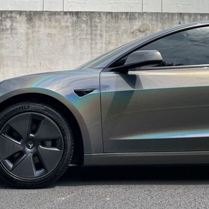 Film de protection pour voiture, effet arc-en-ciel, laser irisé, gris mat, PVC, changement de couleur, autocollant, protection UV, anti-rayures - Product Image 5