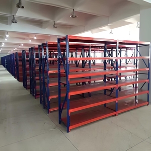 Adjustable 5-Layer Steel Metal <strong>Stacking</strong> <strong>Racks</strong> &amp; Shelves Anti-Rust Efficient <strong>Warehouse</strong> Storage Solution - Product Image 1