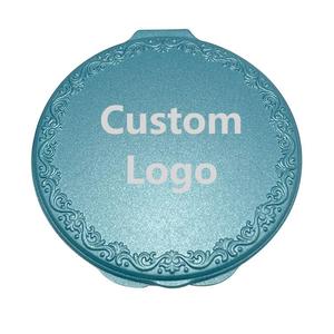 Custom Modern Lightweight Travel Mini Woman Printed Smart Foldable Portable Touch Screen Double-sided Makeup LED Pocket Mirror