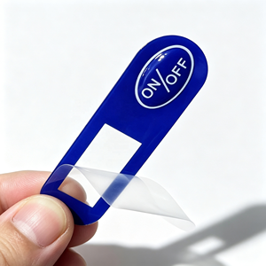 Etiqueta de Membrana Personalizada OEM Azul para Interruptor de Encendido, Panel Superpuesto Troquelado, Adhesivo PET PC Impermeable, Impresión Serigráfica - Product Image 1