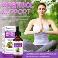 ArtoaLabs Gouttes liquides de Cortisol pour Adultes (Femmes et Hommes) - Soutien du Sommeil et de l'Humeur, Suppléments à Base de Plantes pour le Stress, Antioxydant, Santé Digestive, Végétalien