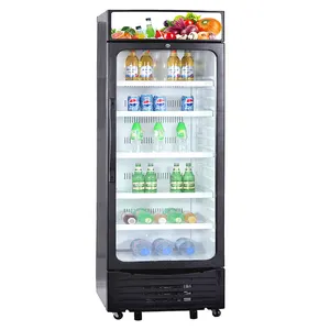 350L 单门啤酒饮料冷却器立式冰箱冰箱展示
