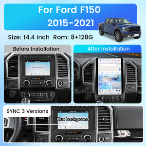 Autoestéreo con Carplay de 14.4 Pulgadas para <span class=keywords><strong>Ford</strong></span> F150 2015-2021 <span class=keywords><strong>SYNC</strong></span> <span class=keywords><strong>3</strong></span>, Navegación <span class=keywords><strong>GPS</strong></span> para Auto, Reproductor Multimedia Inalámbrico con Carplay, Estéreo - Product Image 2