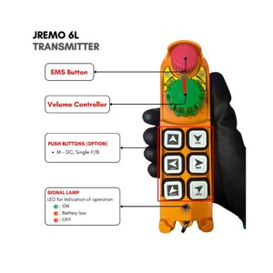 Télécommande radio industrielle avec potentiomètre pour camions-échelles et ferme intelligente, AC/DC, capteurs JEICO JREMO 6L fabriqués en Corée - Product Image 3