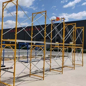 Échafaudage de construction en tube tubulaire pour façade, système <span class=keywords><strong>tour</strong></span>, avec cadre en H, d'<span class=keywords><strong>occasion</strong></span> à prix abordable, à vendre - Product Image 2