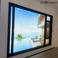 Ventana Moderna de Doble Apertura con Marco Delgado de Aluminio, Insonorizada, con Malla de Seguridad de Acero Inoxidable para Dormitorio y Hotel, con Certificación Energy Star