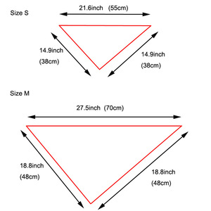 בנדנה משולשת לכלבים מבד כותנה אקולוגי עם הדפס כחול ולוגו מותאם אישית של GMTPET לכל עונות השנה - Product Image 6