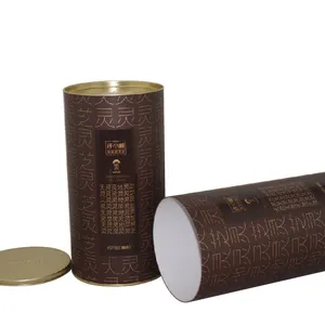 Cylinder Round Paper Cans of Ganoderma Packing with Metal Lids and Bottoms