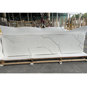 Dalles de pierre artificielle blanches élégantes, plateau de table en quartz, comptoir pour la rénovation de maisons de luxe et les bâtiments commerciaux - Product Image 5