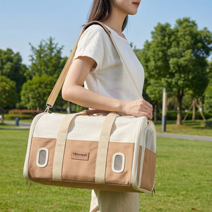 YBtoopet <b>Pet</b> <b>Carrier</b> Soft-Sided Beige Large Capacity Breathable Portable For Cats Dog Travel - Product Image 1