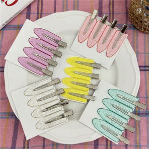 Lot de 4 pinces à <span class=keywords><strong>cheveux</strong></span> sans trace, sans pli, en résine, plates et courbées, pour salon de coiffure, nouvelle mode - Product Image 1