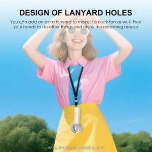 Portable Hand-held Mini Fan Micro USB Rechargeable 3 Speeds Small Pocket Personal Fan with Stand for Home/Office/Travel/Outdoor - Product Image 4