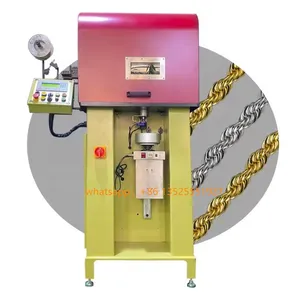Máquina automática de fazer correntes de corda de cobre e prata para solda a laser de alta velocidade