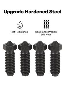 3 dswow acciaio temprato ottone Valcano ugello per Anycubic Kobra 2 ugello 3D accessori stampante 0.4mm M6 filettato resistenza al calore - Product Image 2