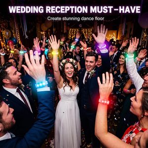 Bracelet LED certifié, lumineux et musical, activé par le son, pour cadeaux promotionnels et fournitures de fête de mariage - Product Image 5