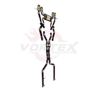 Sistema de escape Catback Vortex Purple Titanium con válvulas para BMW G80 M3 G82 M4 3.0T con tubos de escape cuádruples con acabado efecto quemado y sonido de tubería - Product Image 4