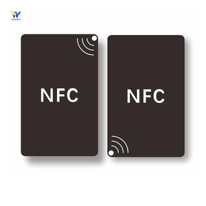 Carte intelligente NFC RFID PVC standard CR80, puce FUDAN F08 1K ISO14443A, étanche, carte de membre pour les médias sociaux et les <span class=keywords><strong>avis</strong></span> Google - Product Image 1