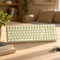 Clavier mécanique Zornher ZH100 en PBT, blanc marbré, trois modes, rétroéclairage RVB, hot-swap, fixation Gasket, clavier de jeu pour bureau et joueurs