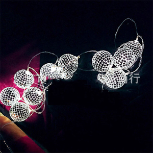 10 LED Disco sfera specchio festa stringa di luce per interni all'aperto di natale lanterna vacanza muro albero April giorno dello sciocco Ramadan - Product Image 5