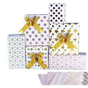 Foil stamping Gift Wrapping Paper sheets for Gift Packaging Birthday Wedding Baby Shower