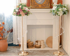 Luxury Metal Crystal Wedding Centerpieces <strong>Flower</strong> Stand <strong>Vase</strong> for Wedding Table Wedding Decoration &amp; Event Supplies - Product Image 5