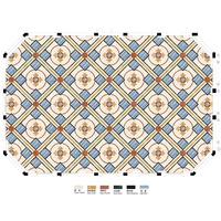 Projet d'hôtel villa de luxe médaillon en marbre à jet d'eau dalle de moquette pour hall d'entrée couloir décoration de carrelage de sol