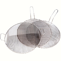 Grille de barbecue ronde en acier inoxydable 304 de qualité supérieure, de qualité alimentaire, antirouille, pour pique-nique en plein air