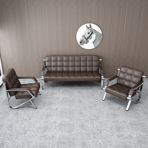 Canapé de salon moderne en cuir PU noir, chaise d'attente de bureau de direction, mobilier de bureau de luxe, canapé d'attente d'hôpital - Product Image 5