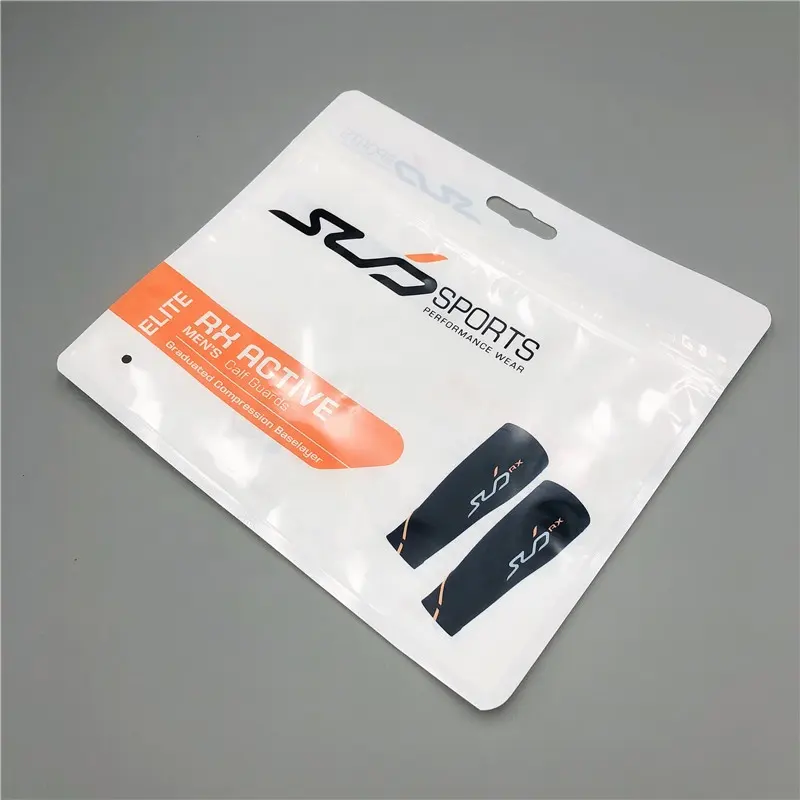 Stampa digitale sacchetti richiudibili con cerniera per calze ginocchiere vestiti biancheria intima Stand Up sacchetto di imballaggio