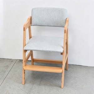 Adjustable Height Modern Wood High Chair for Toddlers 0.5-12 Years with <b>Steps</b>-Durable Dining & Study Chair - Product Image 2